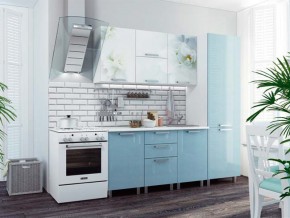 Кухня 2100 Бьянка голубые блестки в Заречном - zarechnyj.magazinmebel.ru | фото - изображение 1