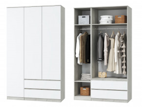 Шкаф для одежды трехдверный Лори дуб серый, белый в Заречном - zarechnyj.magazinmebel.ru | фото - изображение 1