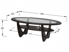 Стол журнальный Юпитер со стеклом СЖС-01 венге в Заречном - zarechnyj.magazinmebel.ru | фото - изображение 2
